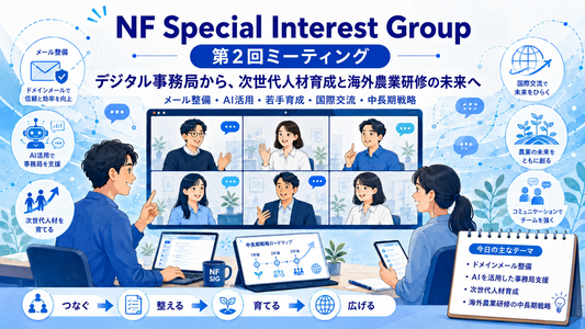 NF Special Interest Group（M6）第2回ミーティングを開催 ― デジタル事務局化と20年先を見据えた海外農業研修戦略